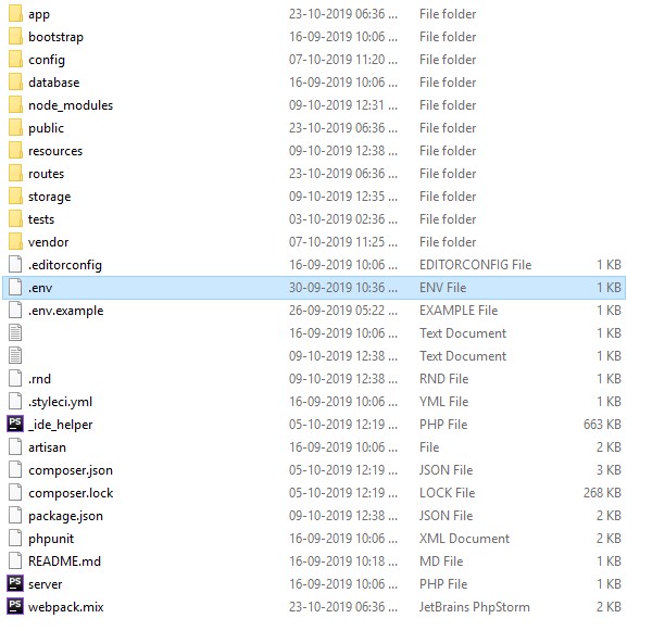 Setup Default DB